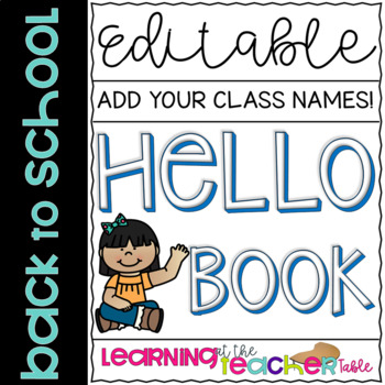 Preview of Hello Book Editable Class Book