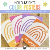 Color Posters with Editable Text | Hello Brights Classroom Decor