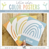 Rainbow Color Posters with Editable Text | Hello Calm Clas