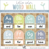 Word Wall Letters and Editable Word Cards | Hello Calm Cla