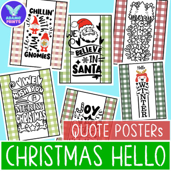 Hello Christmas Coloring Pages Activities Poster Bulletin Board Ideas