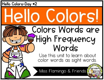 Preview of Hello Colors! {Color Words Are High-Frequency Words}