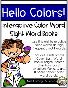 Preview of Hello Colors! {Interactive Color Words Stamping Books}