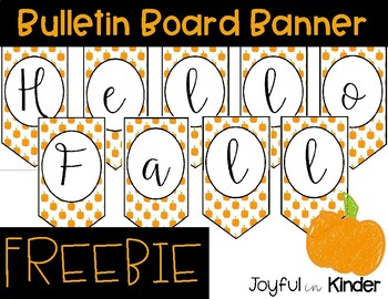 Preview of Hello Fall Banner - FREEBIE