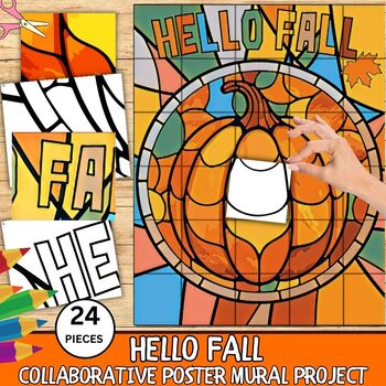 Preview of Hello Fall Collaborative Poster Mural Project- Autumn Craft