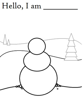 Preview of Hello I am Snowman