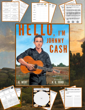 Preview of Hello, I'm Johnny Cash - Book Companion perfect for 3rd-5th