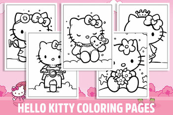 Valentine's Day Hello Kitty coloring page