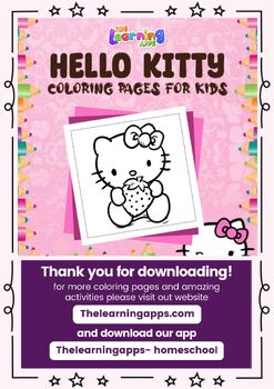 Preview of Hello Kitty Printable Worksheets Coloring Pages for Kids