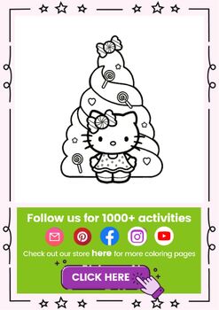 Christmas Hello Kitty Multiplication - Coloring Squared