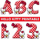 Hello Kitty Printable Letters A-Z and 0-9