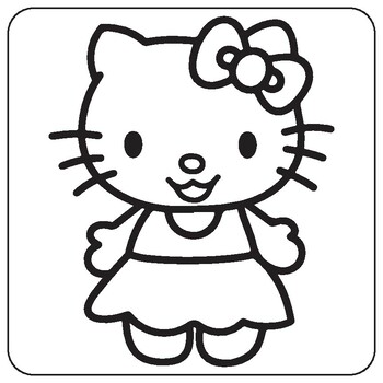 hello kitty cat coloring pages