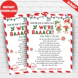 Hello Letter from Elves Editable Template,Christmas We're 