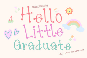 Preview of Hello Little Graduate April writing calendar Font for Teachers & Students