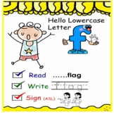 Hello Lowercase 'f': I Can Read, Write & Sign Letter 'f'