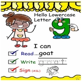 Hello Lowercase ‘g’: I Can Read, Write & Sign Letter ‘g’