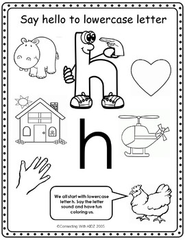 Hello Lowercase ‘h’: I Can Read, Write & Sign Letter ‘h’ | TPT