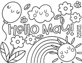 Hello May Coloring Page {By Teaching Tutifruti}