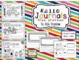 Hello Monthly Journal Covers and Pages Preview (Aug-Oct)