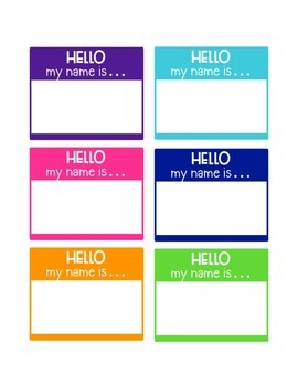 Hello My Name Is... Editable Door Decor & Name Tag Bundle | TpT