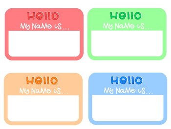 Hello My Name Is... Pastel by Davidson Teaching Tools | TpT