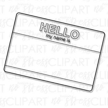 Hello Name s Clip Art Digital Use Ok By Flapjack Educational Resources