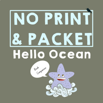 Preview of Hello Ocean Summer Speech Companion with Boom™ Cards for Sequencing & Directions