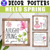Hello SPRING Posters Classroom Decor Bulletin Board Ideas