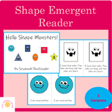 Hello Shape Monsters Emergent Reader