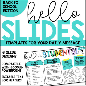 Preview of Hello Slides - Back to School Theme