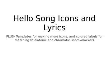 Preview of Hello Song Icons and Lyrics