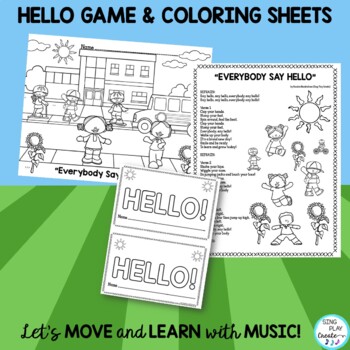 Back to School Hello Song: Everybody Say Hello Hello Song & Game - Sing  Play Create