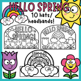 Hello Spring Activity - 10 Different B&W Hats/Headbands/Cr