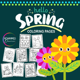 Hello Spring Coloring Pages Craft Fun Activities Doodle Ar