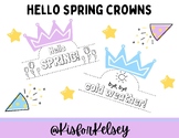 Hello Spring Crown Headbands Craft Hat PreK Kindergarten 1