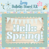 Hello Spring Groovy Green Bulletin Board Kit: Letters, Bor