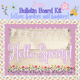 Hello Spring/Happy Spring Purple Bulletin Board Kit: Lette