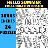 Hello Summer Collaborative Poster | 36x45 Inches, 24 Puzzl