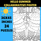 Hello Summer Collaborative Poster Activity | 36x45 Inches,