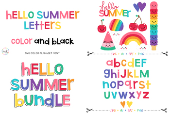 Preview of Hello Summer Color Font + SVG Bundle