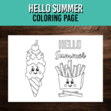 Hello Summer Coloring Page | June & July Art Project | Ice