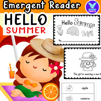 Preview of Hello Summer - Emergent Reader Kindergarten & First Grade Mini Books