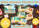Hello Summer Flashcards (2 sizes included)
