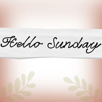 Preview of Hello Sunday. Font