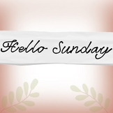 Hello Sunday. Font