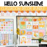 Hello Sunshine Classroom Decor Bundle | Editable Bright Pa