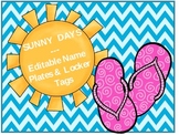 Hello Sunshine! SUMMER SCHOOL (Editable Nameplates & Locker Tags)