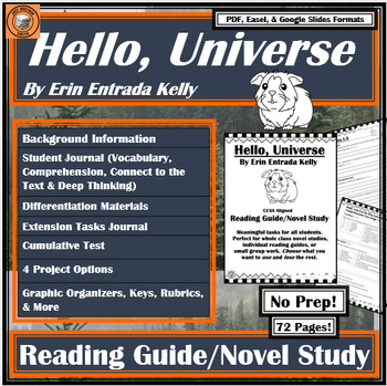 Preview of Hello, Universe | Reading Guide | Book / Literature Novel Study |FULL | Kelly