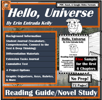 Preview of Hello, Universe | SAMPLE Reading Guide | Book / Literature Novel Study | Kelly