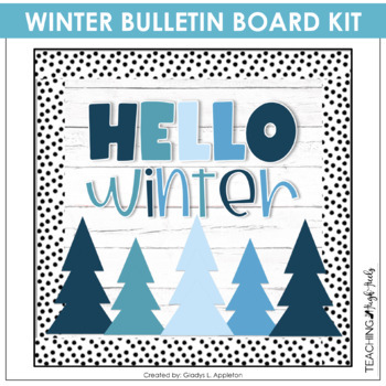 Preview of Hello Winter Wonderland Bulletin Board Letters Kit | Classroom Door Decor Idea